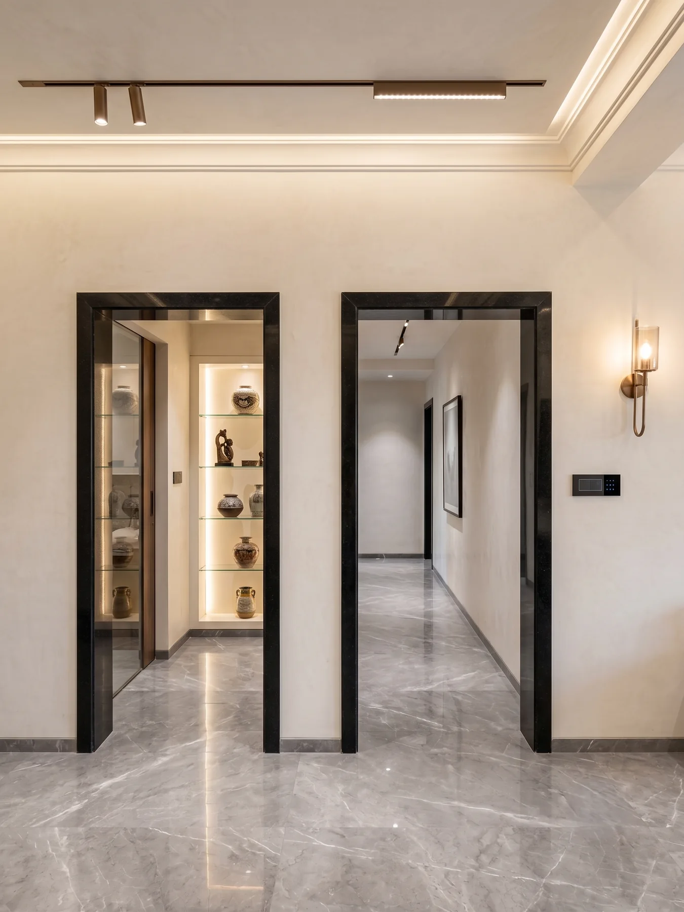 Marble door frame installation